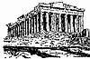 Line drawn Parthenon